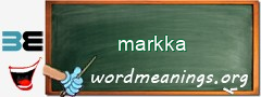 WordMeaning blackboard for markka